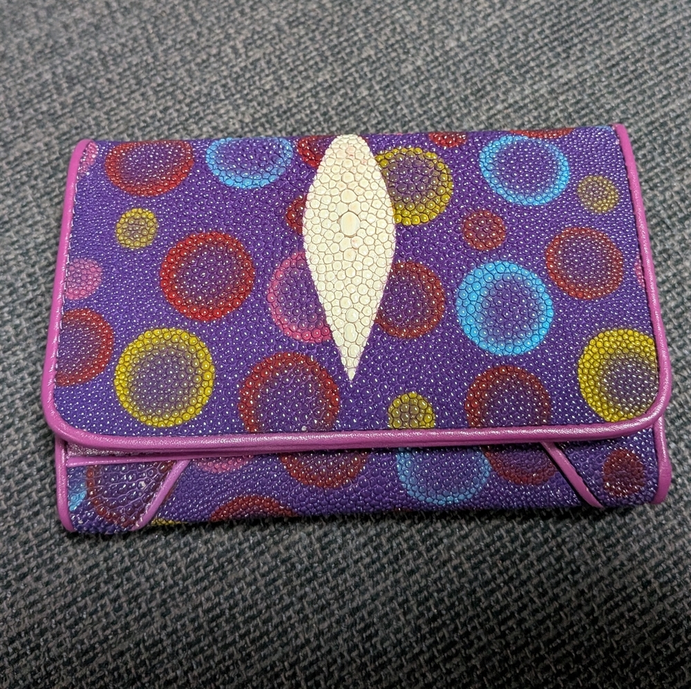 RARE Stingray Multicolor Purple Wallet